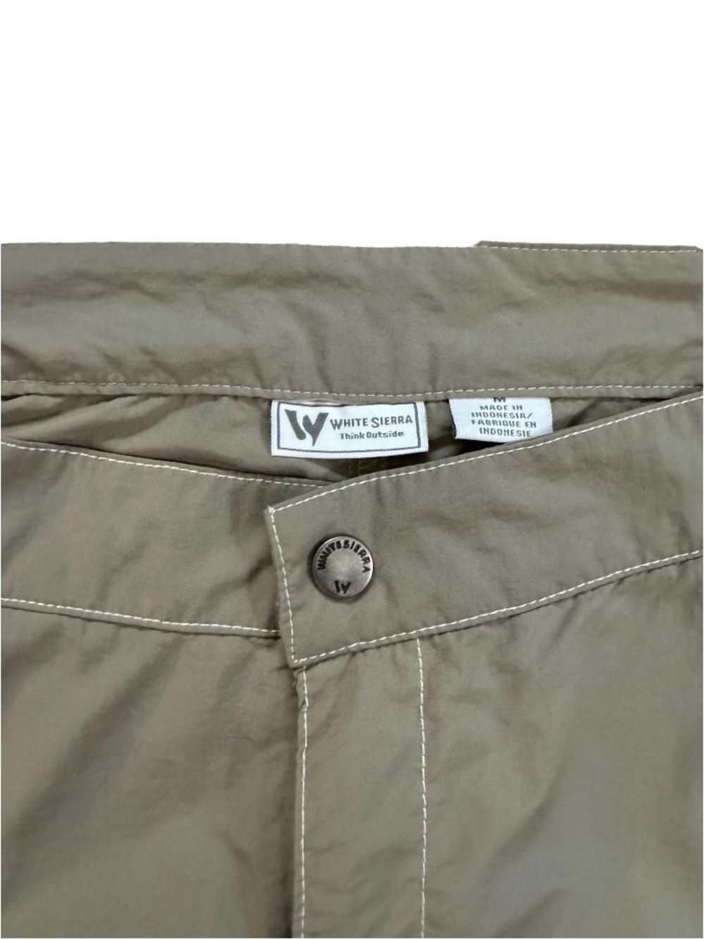 White Sierra Olive Tan Cargo Shorts - Men's Utility Style - Picture 3 of 4